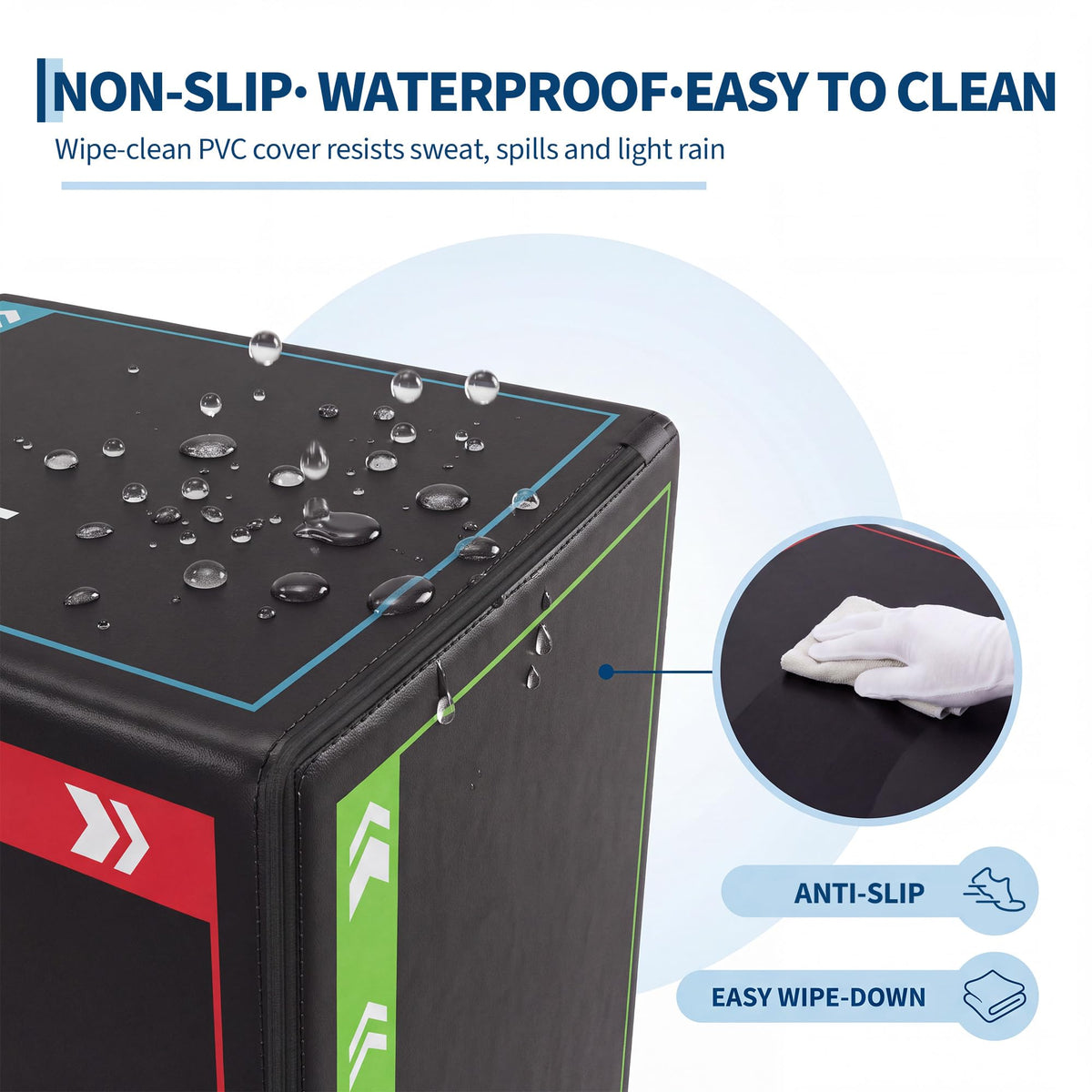 3 in 1 Plyometric Jump Box with Non-Slip Surface K765361