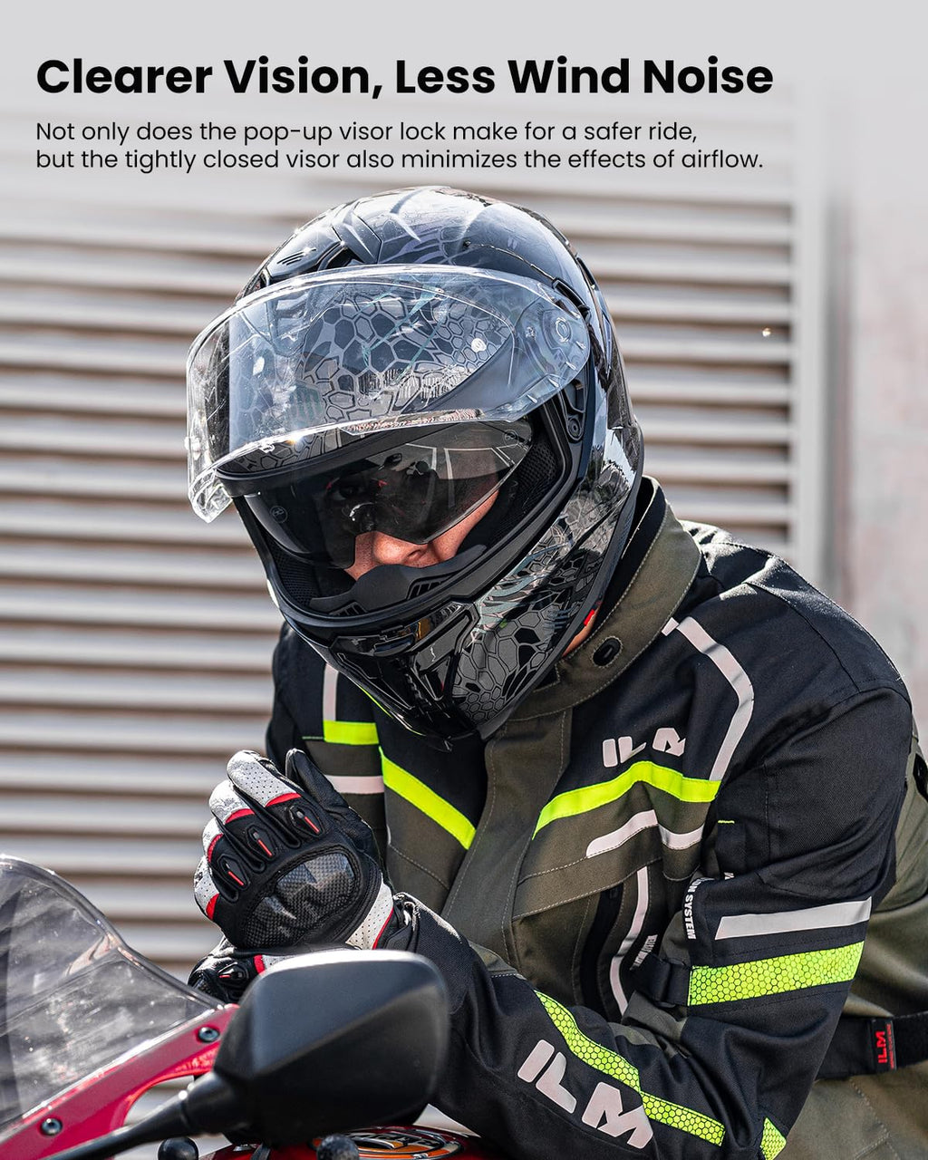 Motorcycle Helmet DOT ECE Dual Visor Full Face H97838