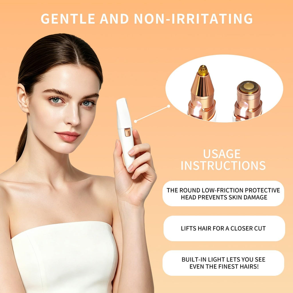 2-in-1 Electric Facial Hair Removal for Women G577382