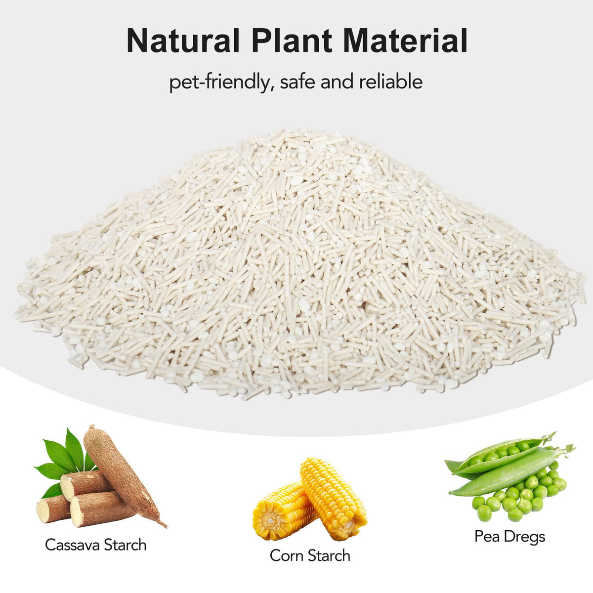 Non-Stick Ultra Clumping Tapioca Tofu Cat Litter, 9 lb X 2 Pack C57223