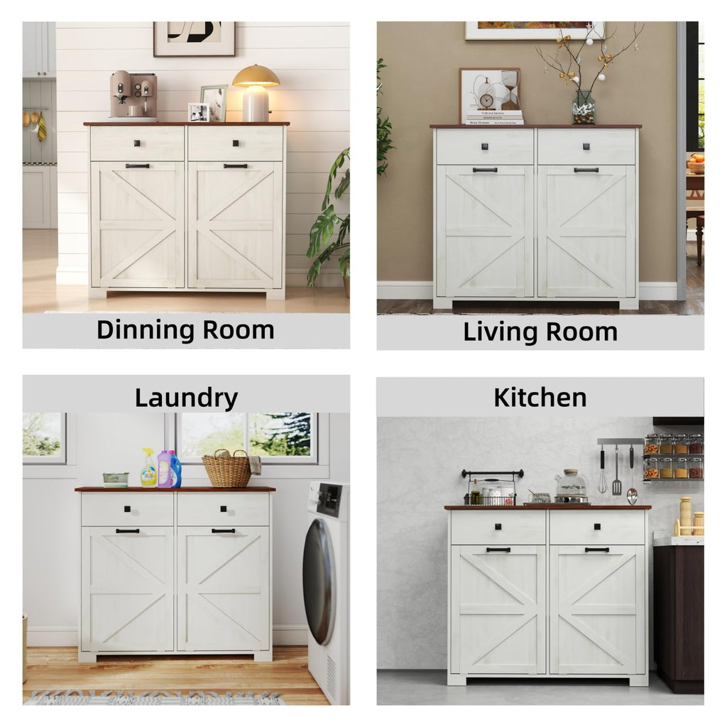 Double Tilt Out Trash Cabinet with Hideaway Drawer F2568