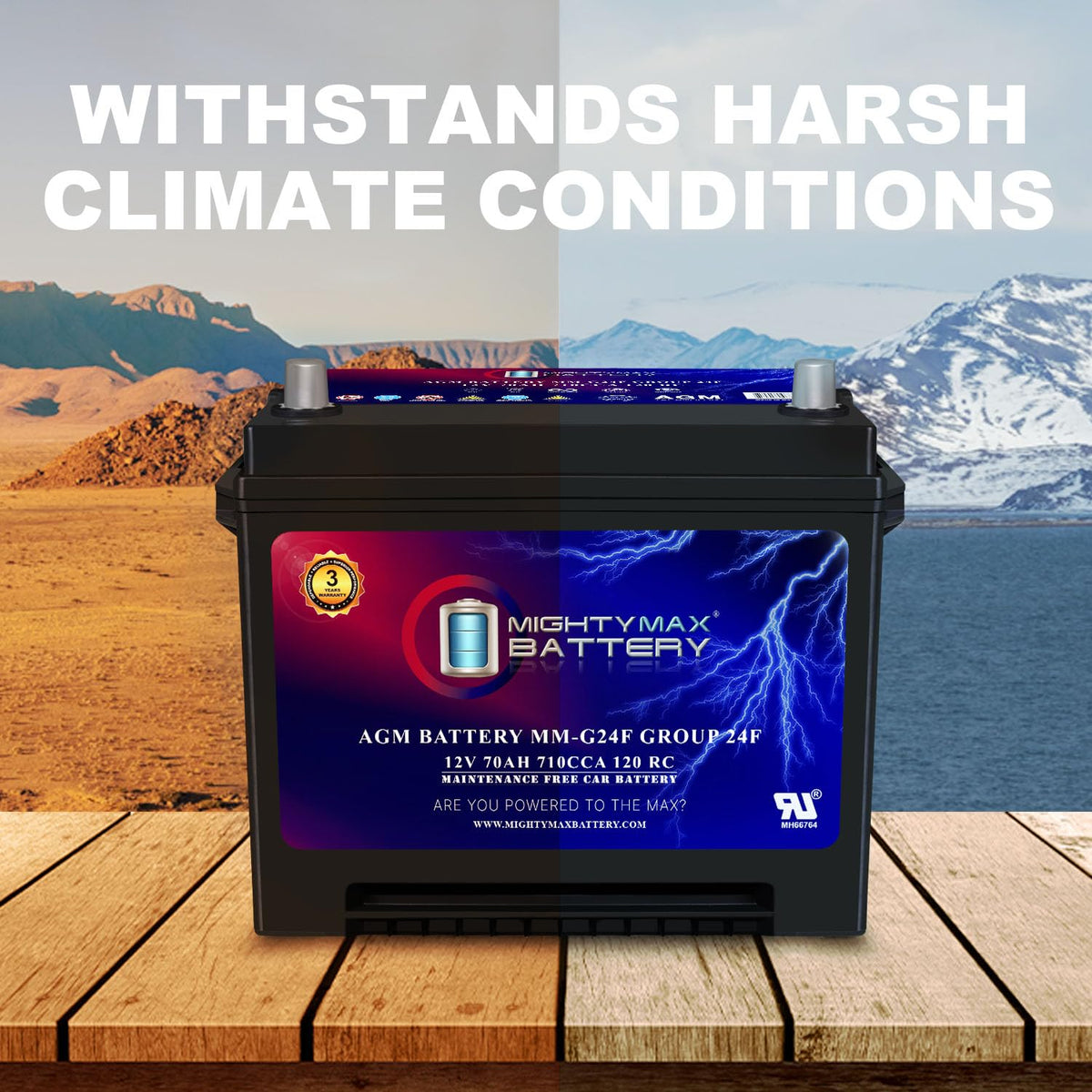 12V 70Ah AGM Replacement Battery E9395