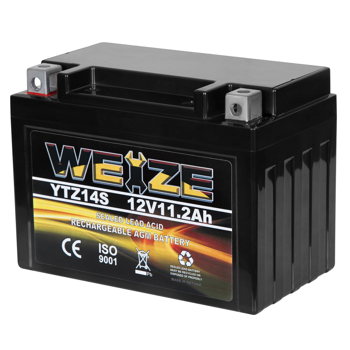 12V 11.2AH 230CCA Maintenance Free Sealed AGM Motorcycle Battery Z736