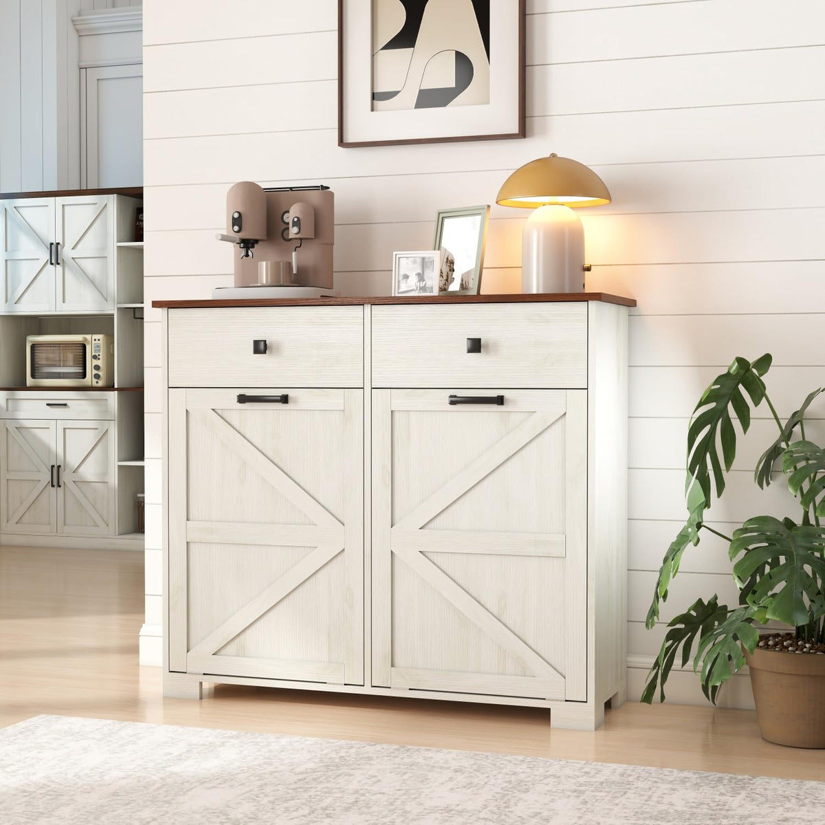 Double Tilt Out Trash Cabinet with Hideaway Drawer F2568