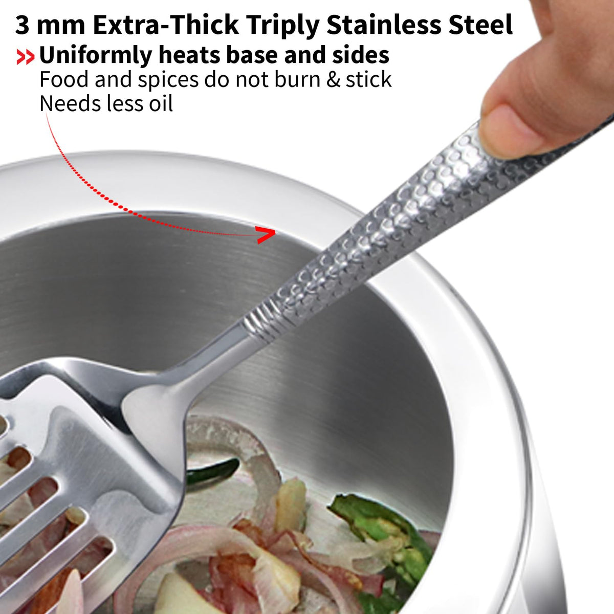 3 Litre Triply Stainless Steel Pressure Cooker Z23482