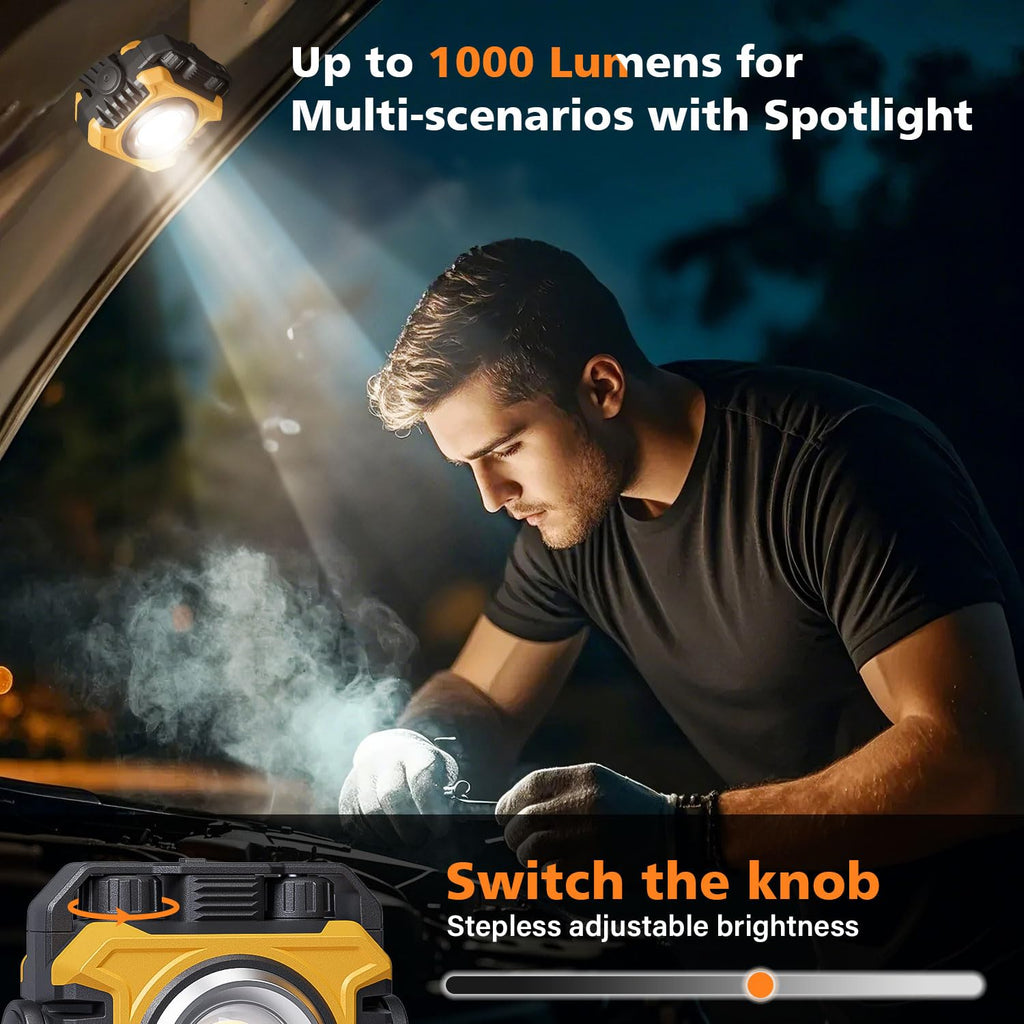 2-Pack 2400LM Magnetic Rechargeable Work Light O3358