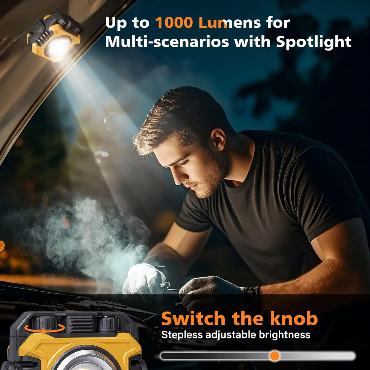 2-Pack 2400LM Magnetic Rechargeable Work Light O3358