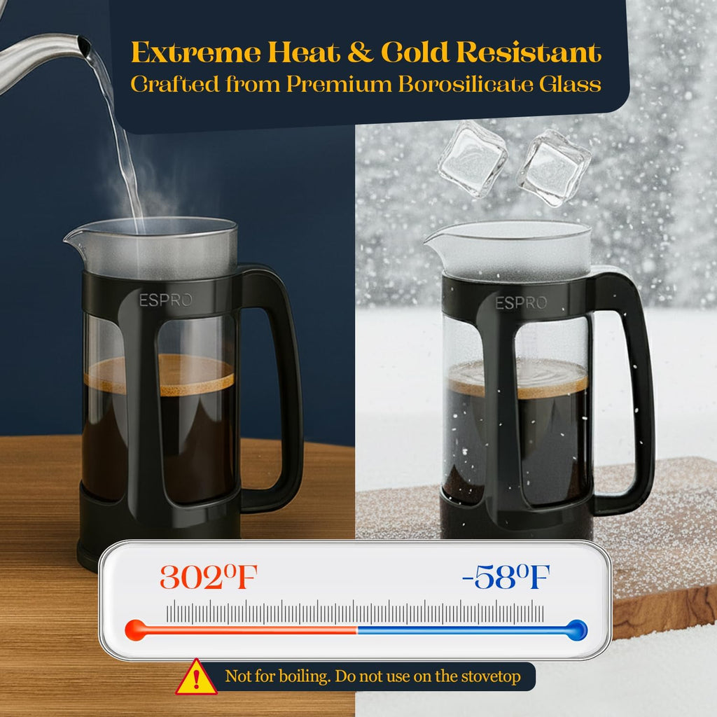 Black 17oz French Press Coffee Maker F4718