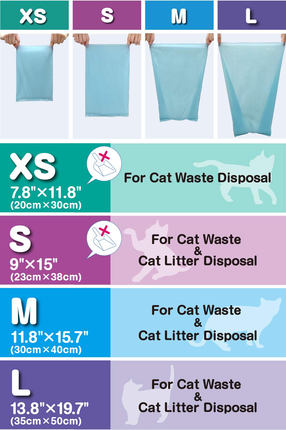 Unscented Cat Waste Bags 90 Count S539