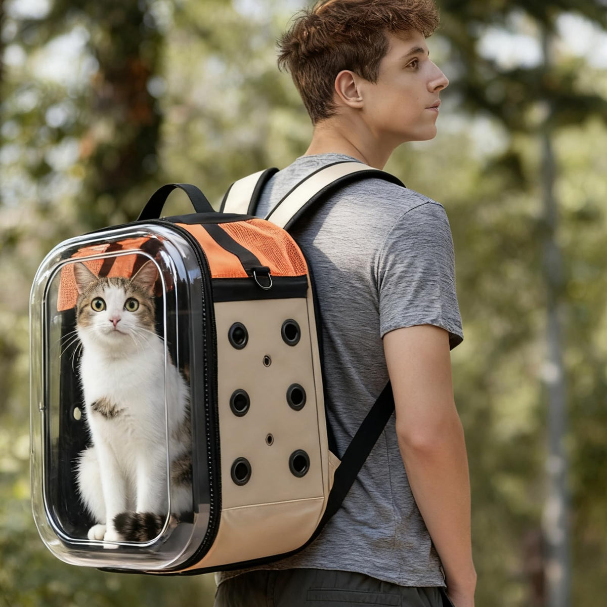 Large Breathable Cat Backpack Carrier O663
