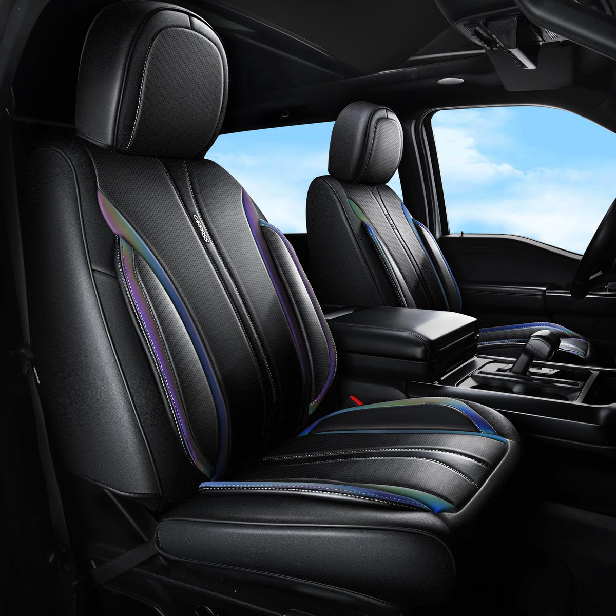 Nappa Leather Car Seat Covers 5 Seats Full Set J9975