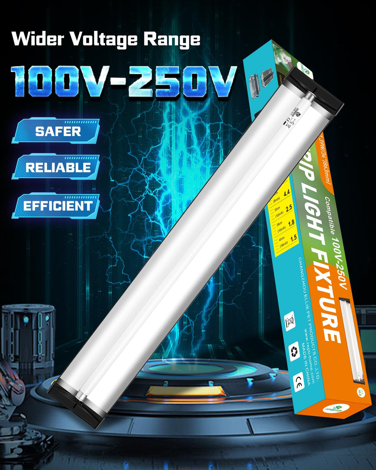 39W UVA UVB Reptile Light Combo Kit with UVB 10.0 Fluorescent Tube O25076