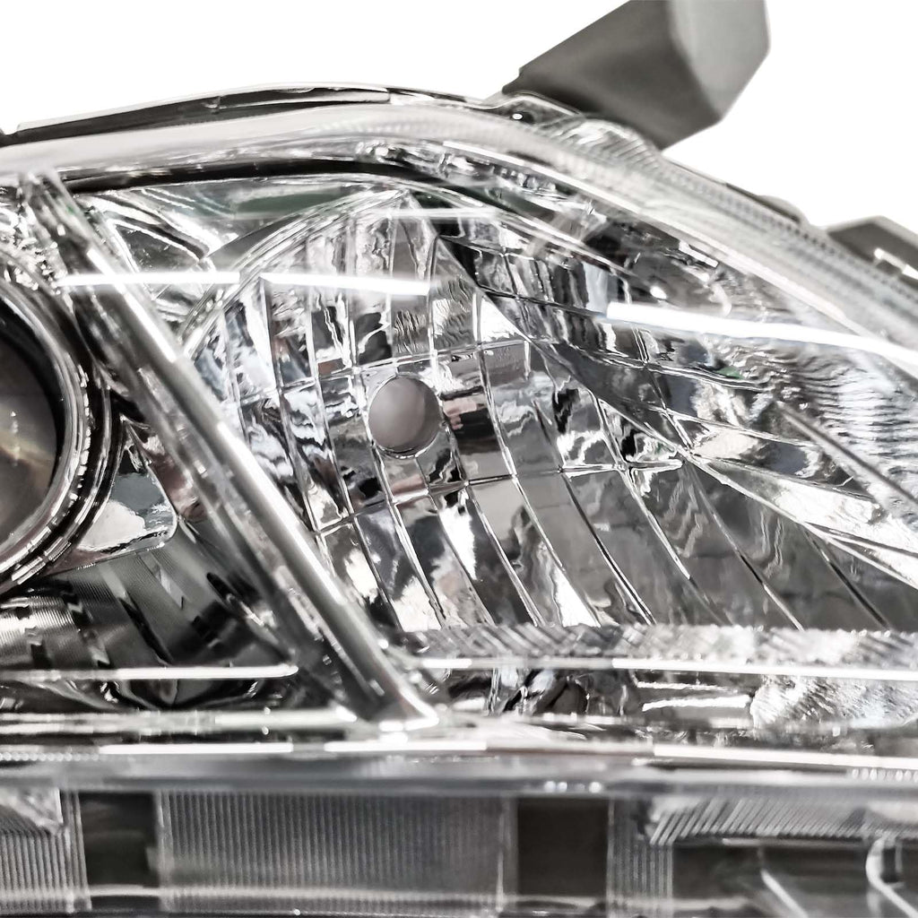 Chrome Clear Lens Projector Headlight Replacement Kit Pair of LH+RH S852