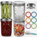 16 oz Wide Mouth Glass Mason Jars with Lids, 4 Pack H792