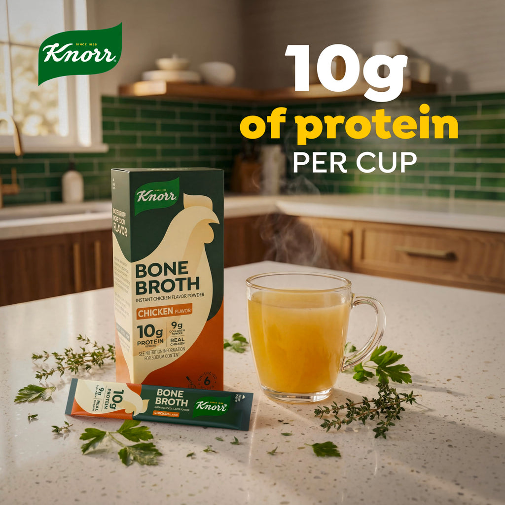 Chicken Bone Broth Instant Powder Mix Packets, 6 Count L22781