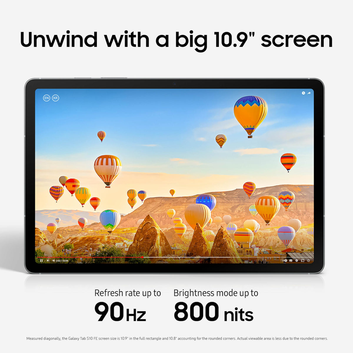 128GB 8GB RAM 5G WiFi 6E 10.9” LCD Android 15 Tablet Gray T90017