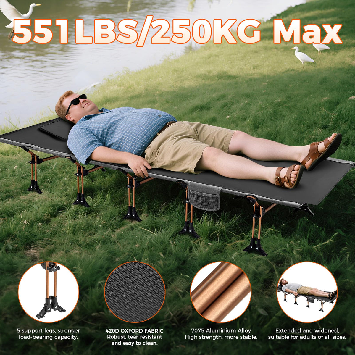 Lightweight Camping Cot T217