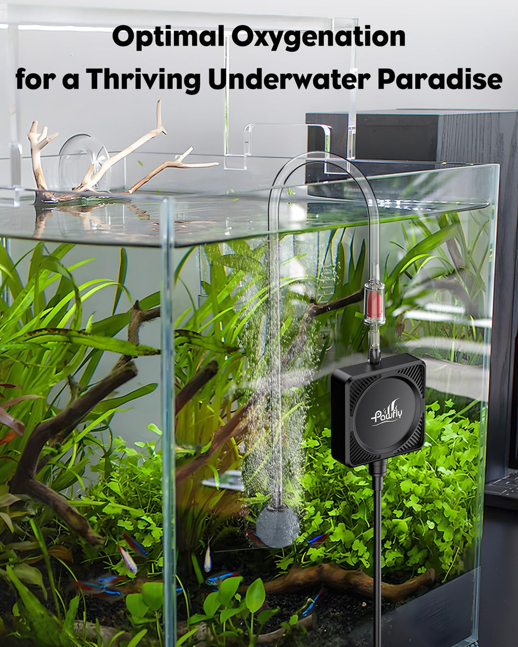 Nano Silent Aquarium Air Pump, 1.3 W 450 mL/min B430805