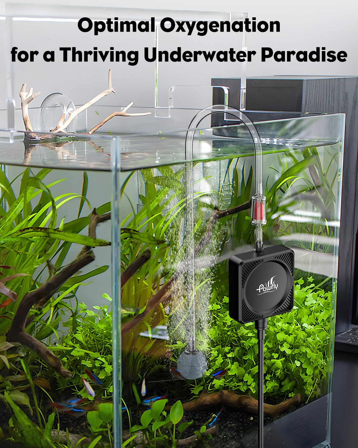 Nano Silent Aquarium Air Pump, 1.3 W 450 mL/min B430805