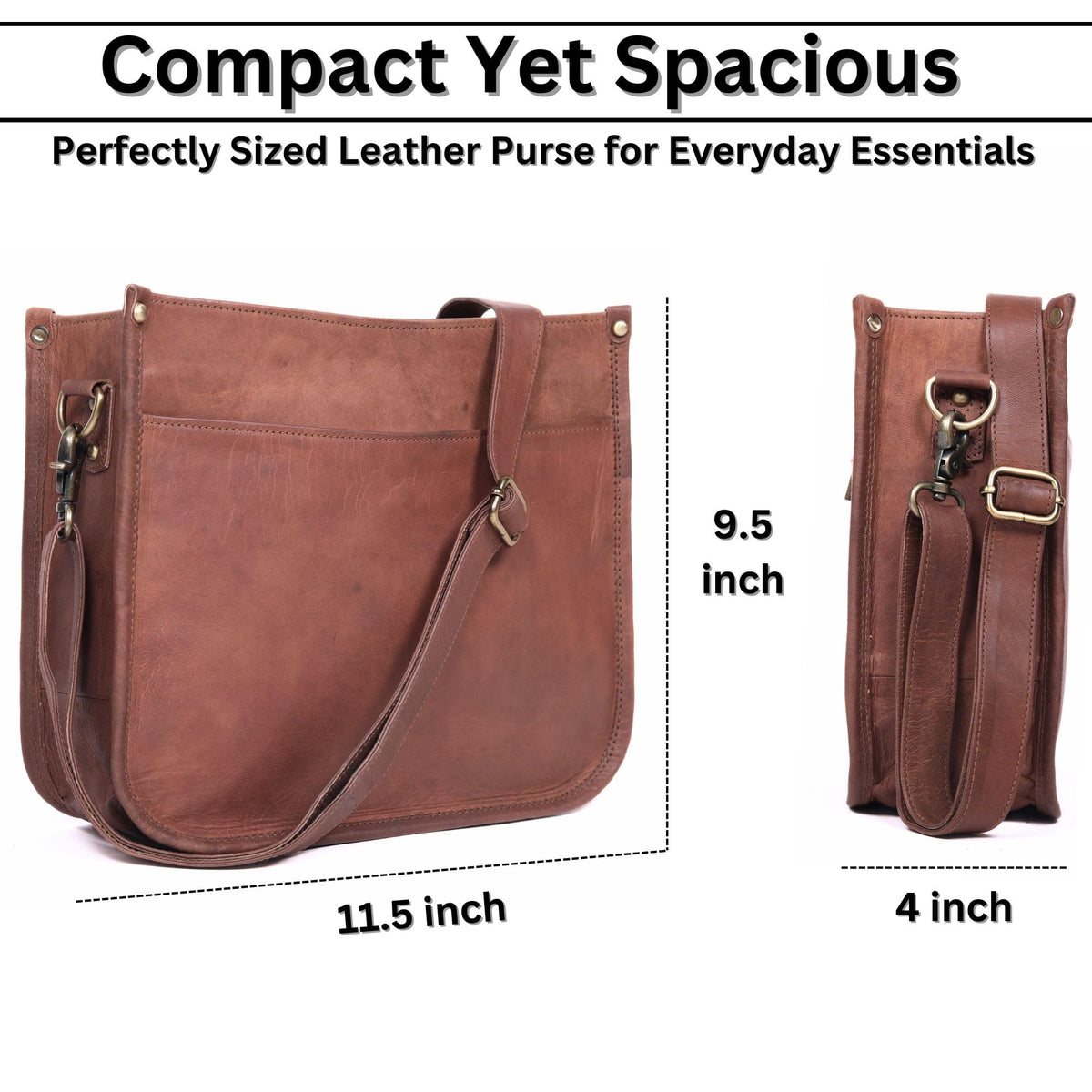 Genuine Leather Crossbody Purse X221329