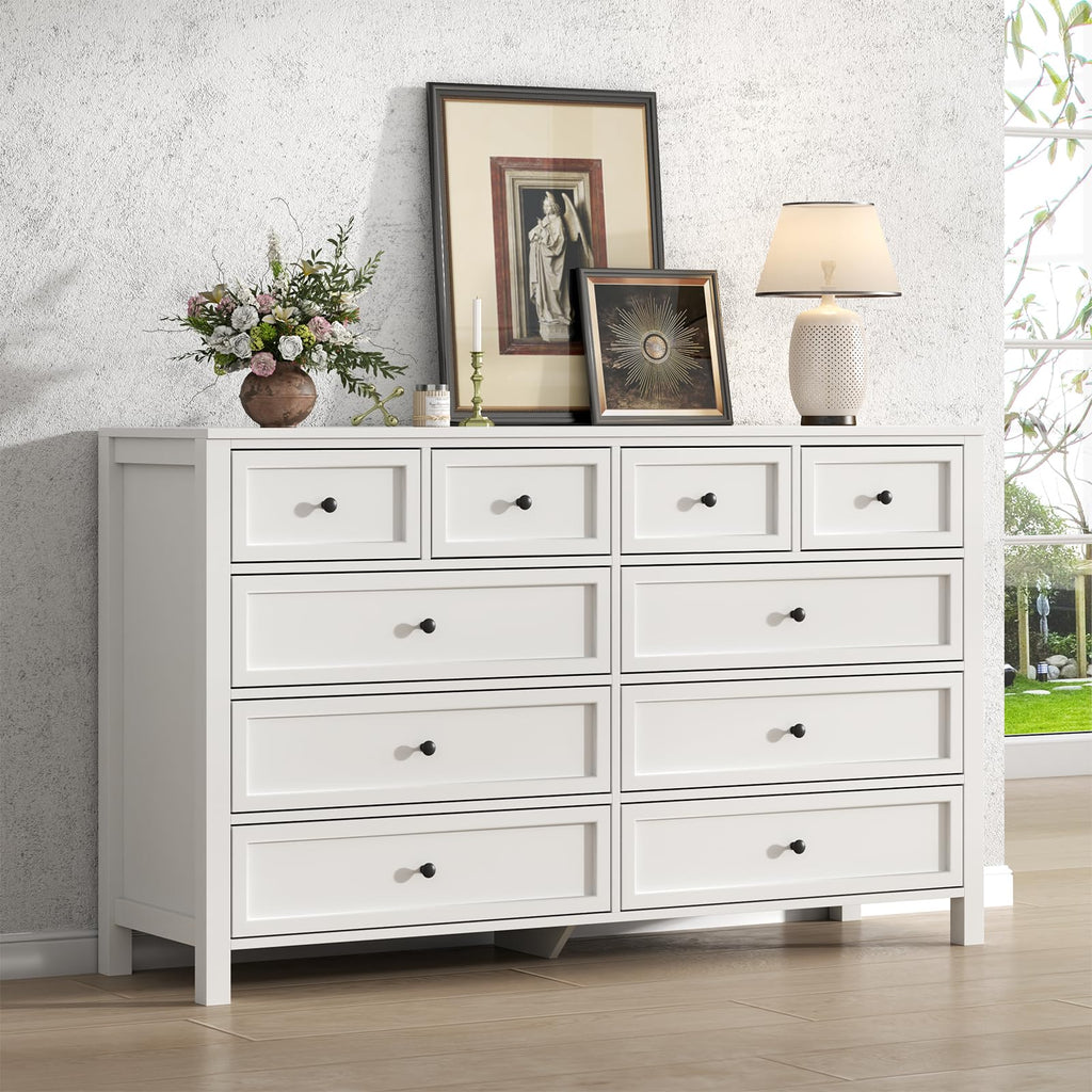 White 10 Drawers Dresser I6006