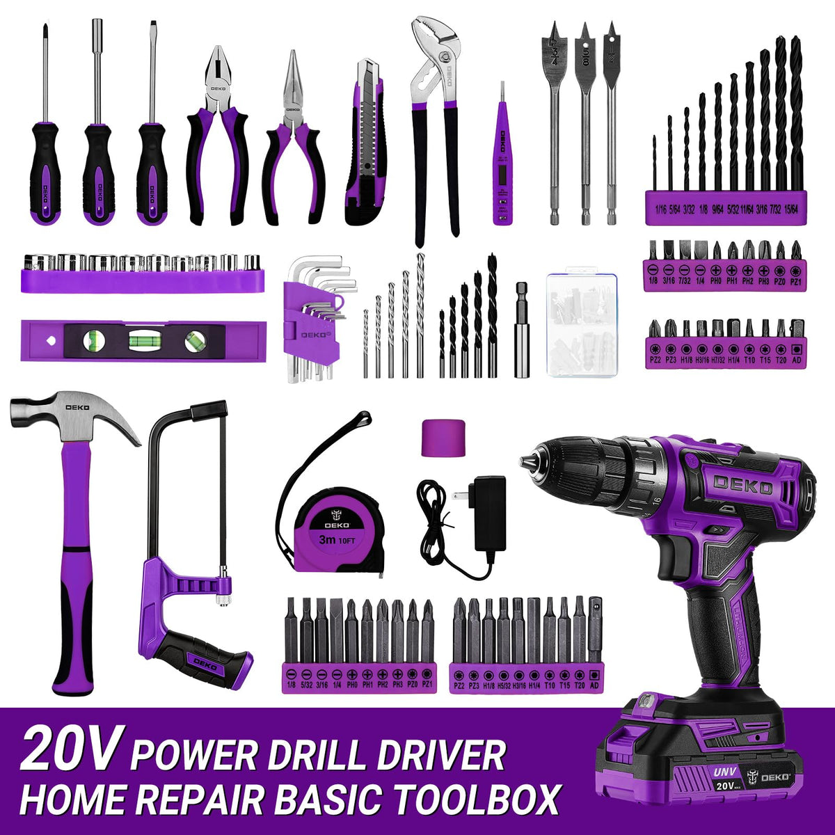 20V Cordless Power Drill Tool Kit Set with Battery P7947