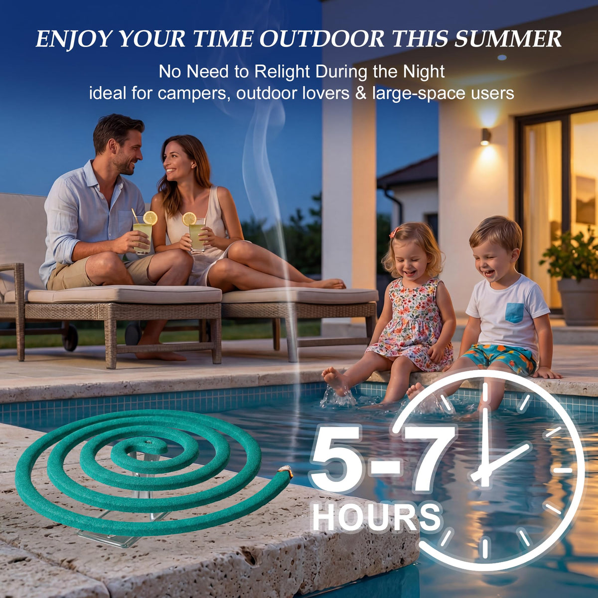Mosquito Repellent Incense Coils with Citronella Oil, 20 Count E532