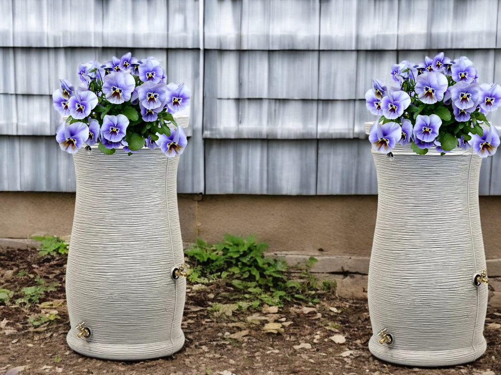 50 Gallon Sandstone Rain Barrel (2 Pack) V4245