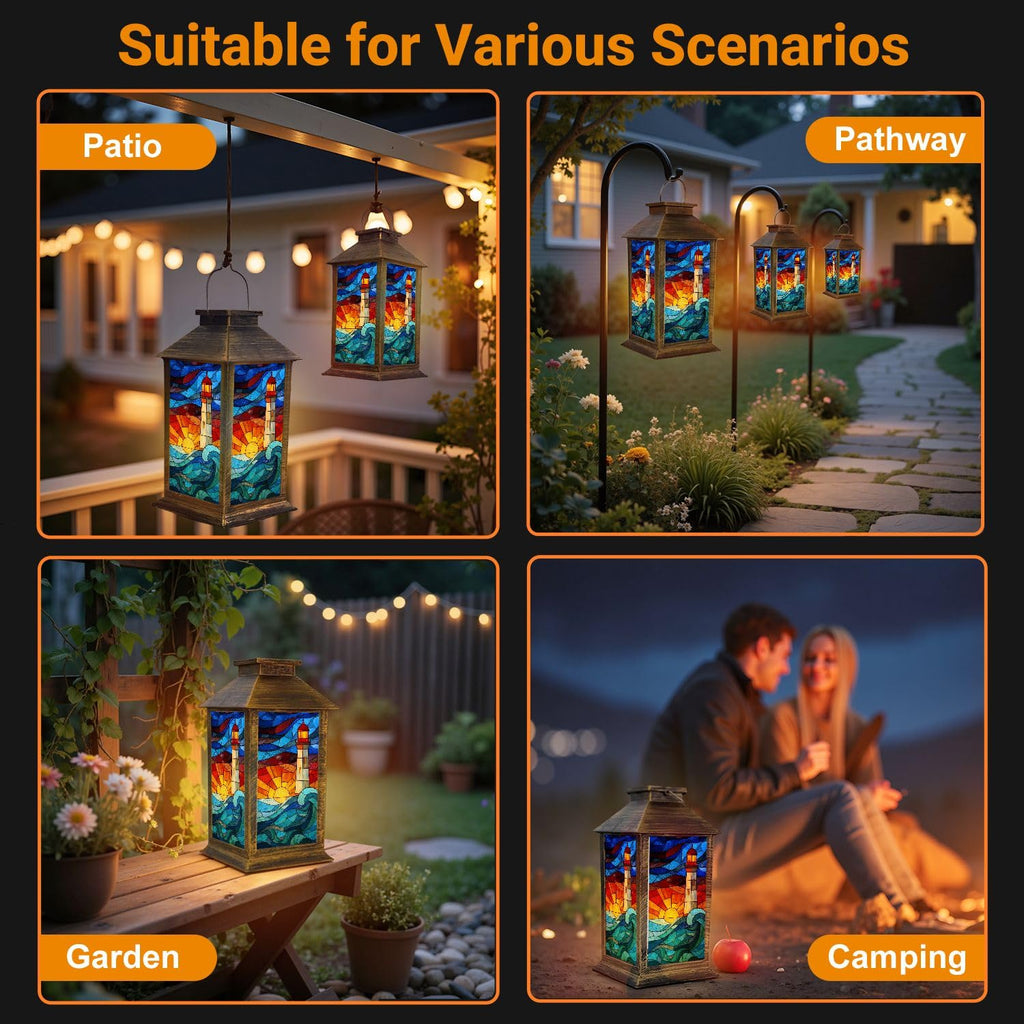 Solar Powered Waterproof Outdoor Hanging Lantern Q122