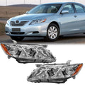 Chrome Clear Lens Projector Headlight Replacement Kit Pair of LH+RH S852