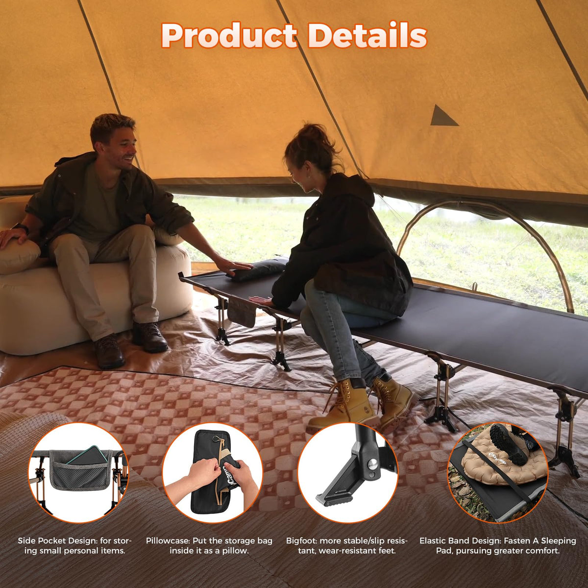 Lightweight Camping Cot T217