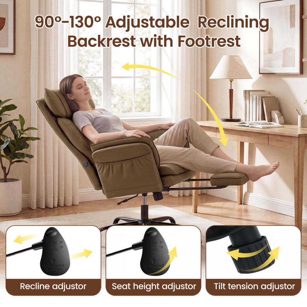 3D Kneading Massage Office Chair with Footrest V973388