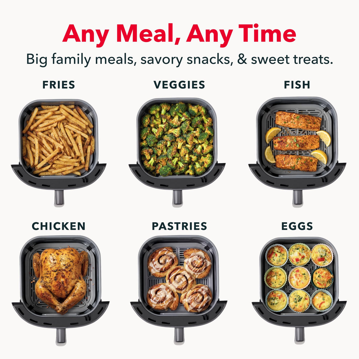 6 Quart Ceramic Nonstick Digital Air Fryer H53123