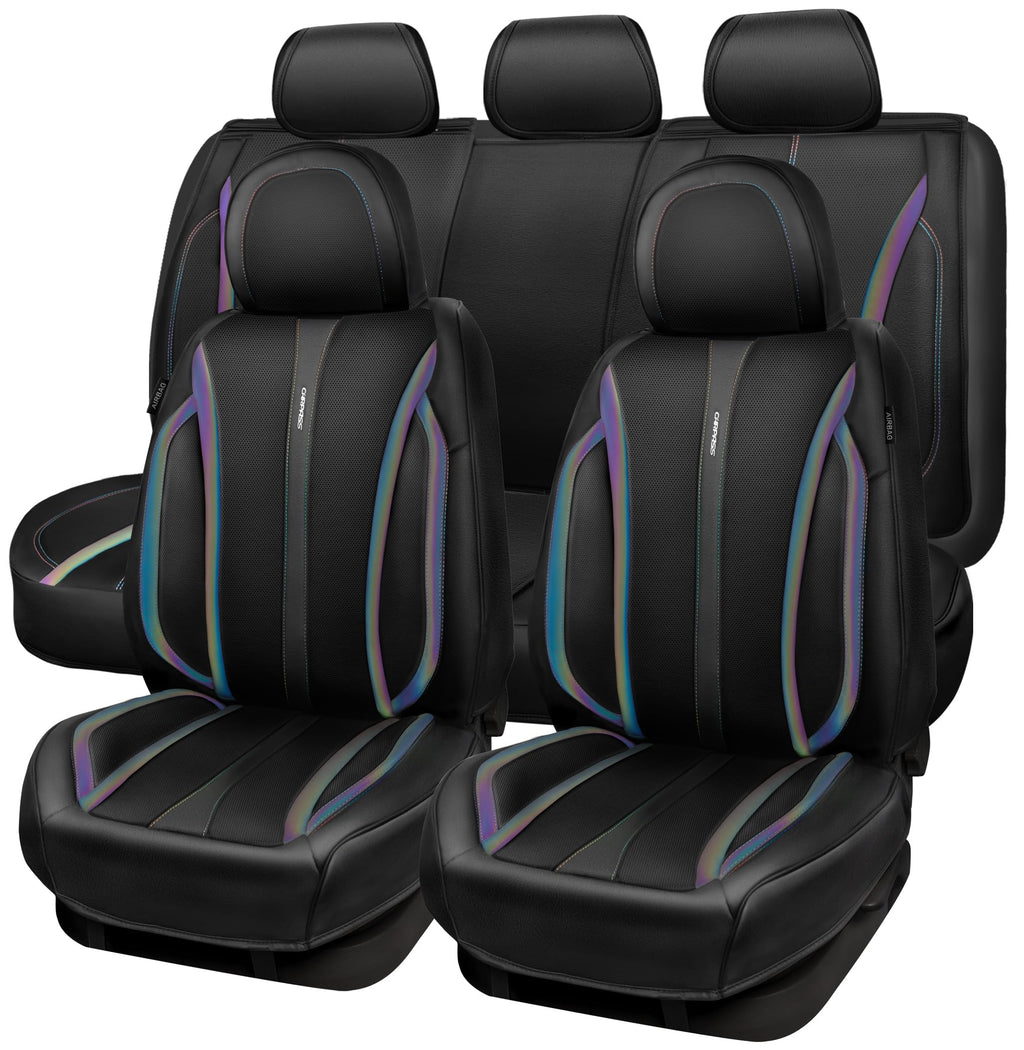Nappa Leather Car Seat Covers 5 Seats Full Set J9975
