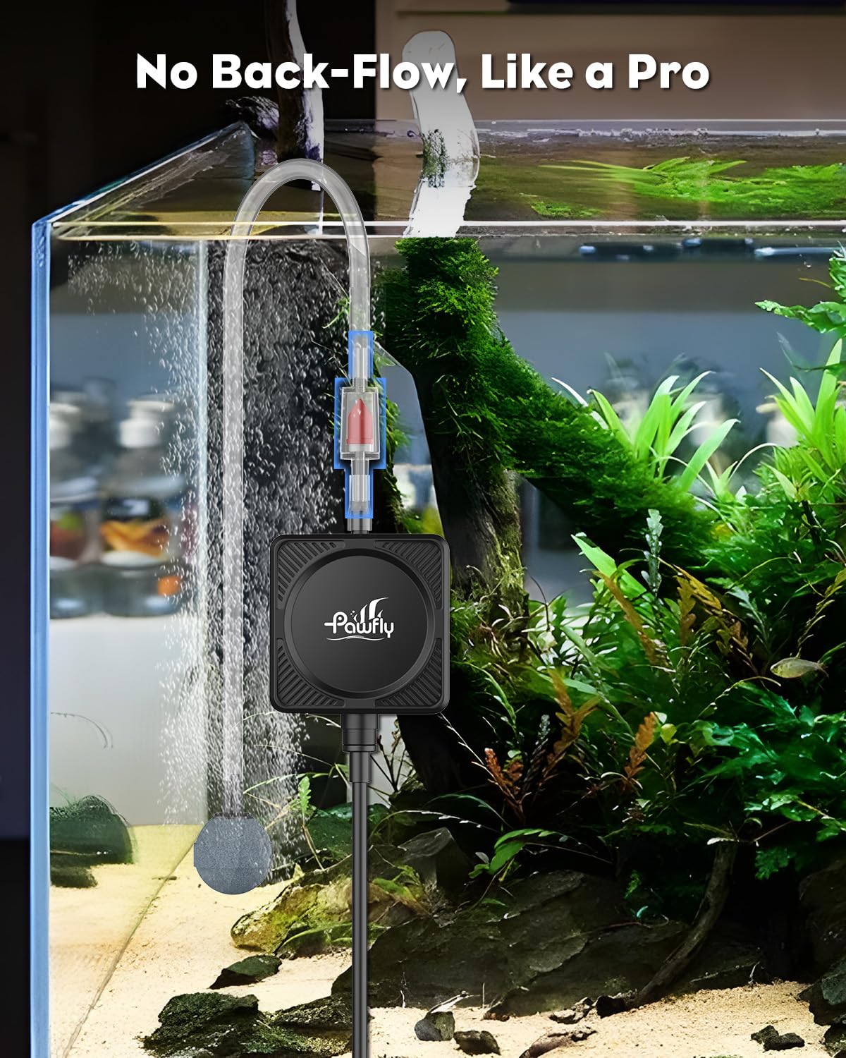 Nano Silent Aquarium Air Pump, 1.3 W 450 mL/min B430805