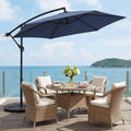Offset Cantilever Patio Umbrella with Tilt and Crank B635