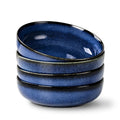 Blue Porcelain Pasta Bowls Set for 4 Y336360