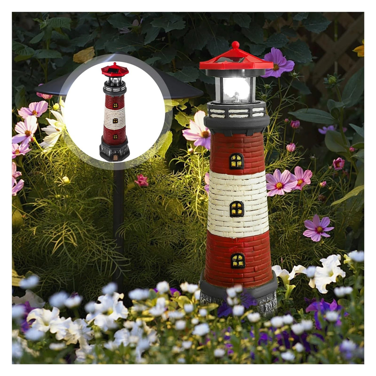 Solar Powered Lighthouse Y381