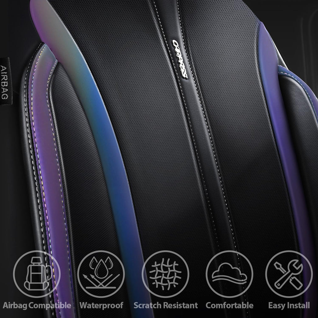 Nappa Leather Car Seat Covers 5 Seats Full Set J9975