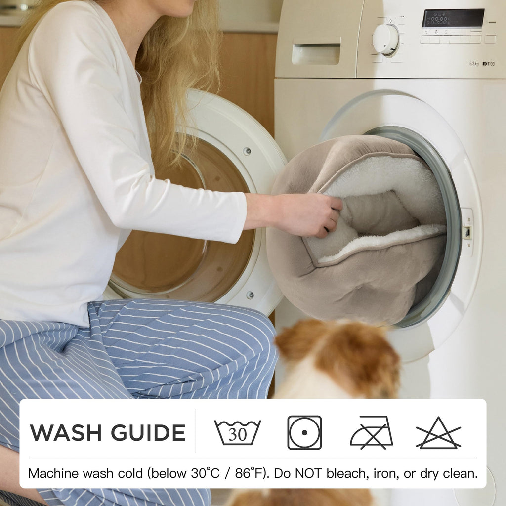 Small Washable Round Dog Bed L2572