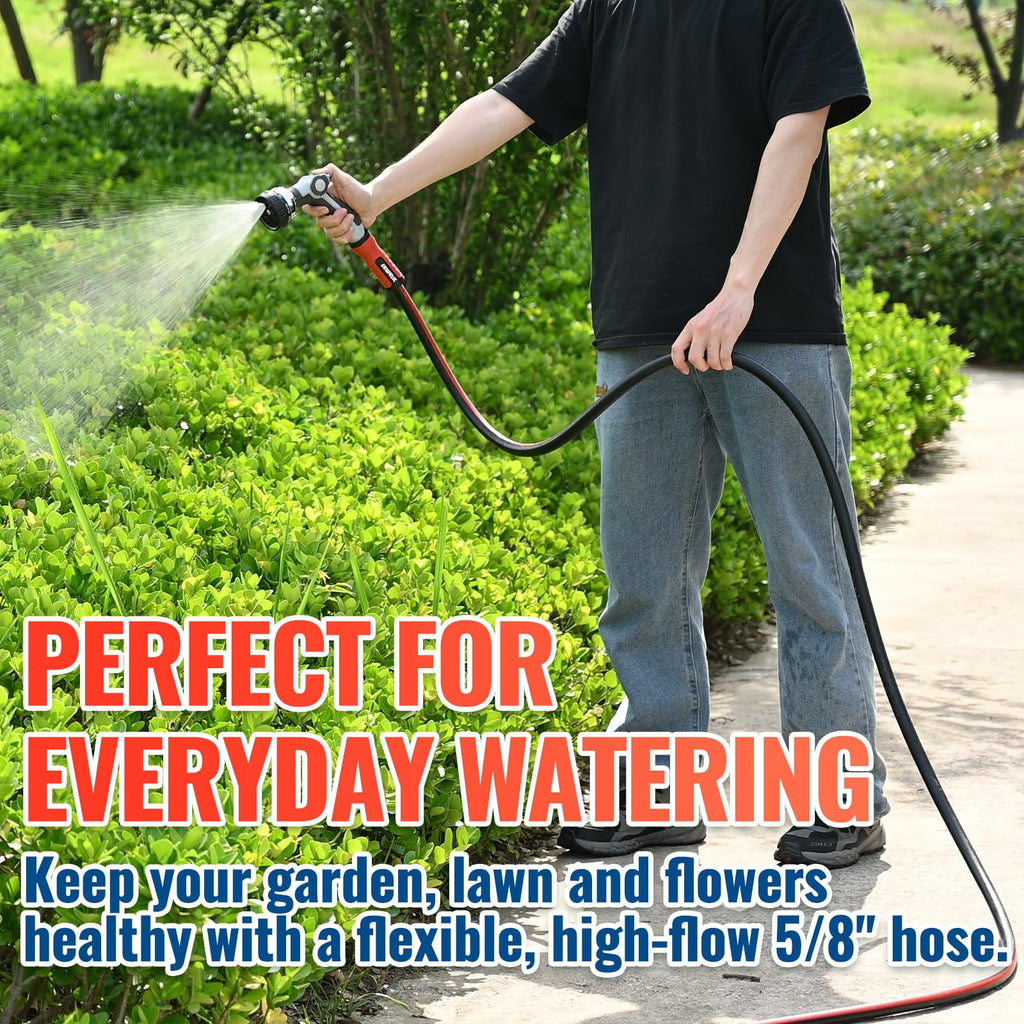100ft Garden Hose 5/8in I.D. with Swivel Brass Handle Z896