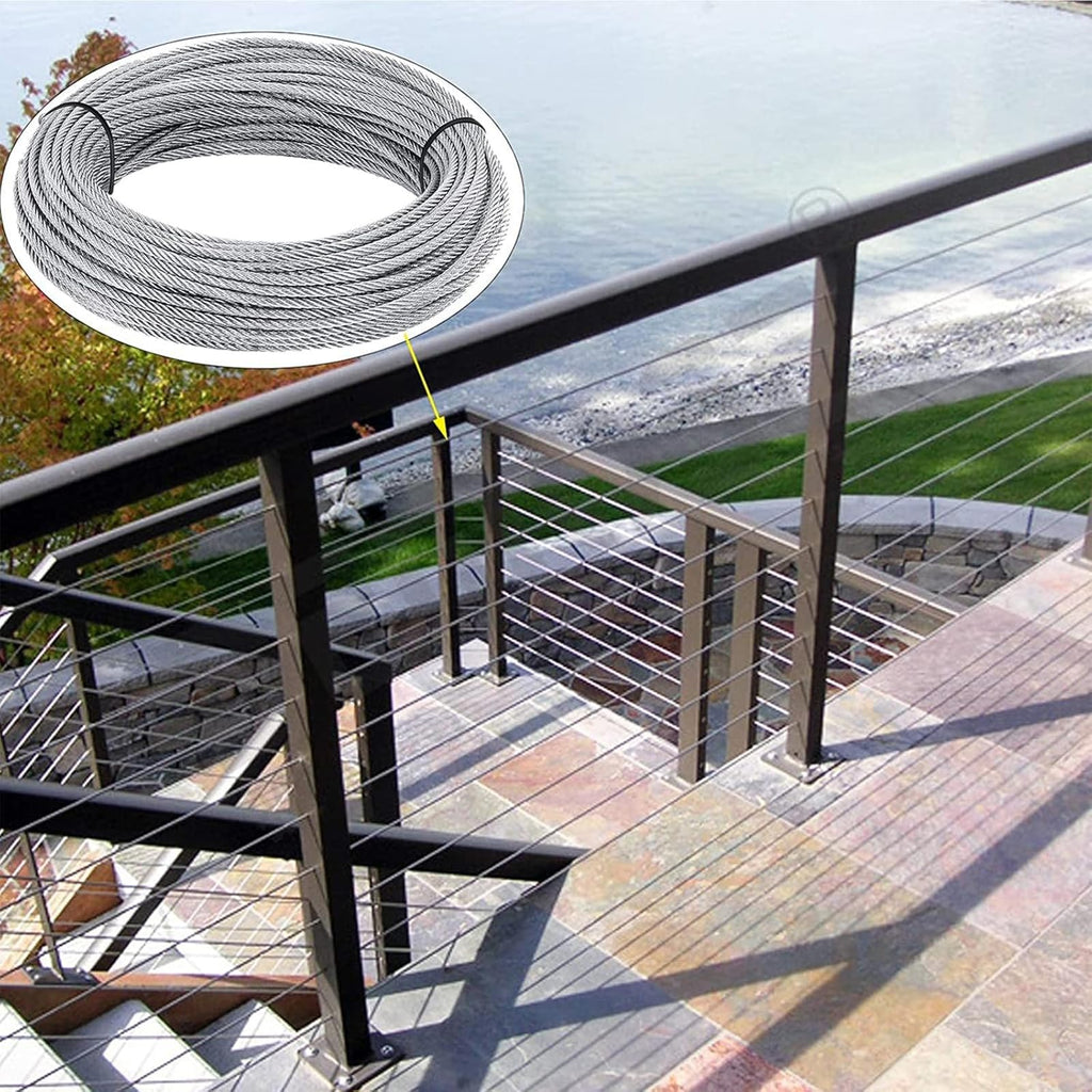 1/8 inch Stainless Steel Wire Rope Kit, 33ft R77109