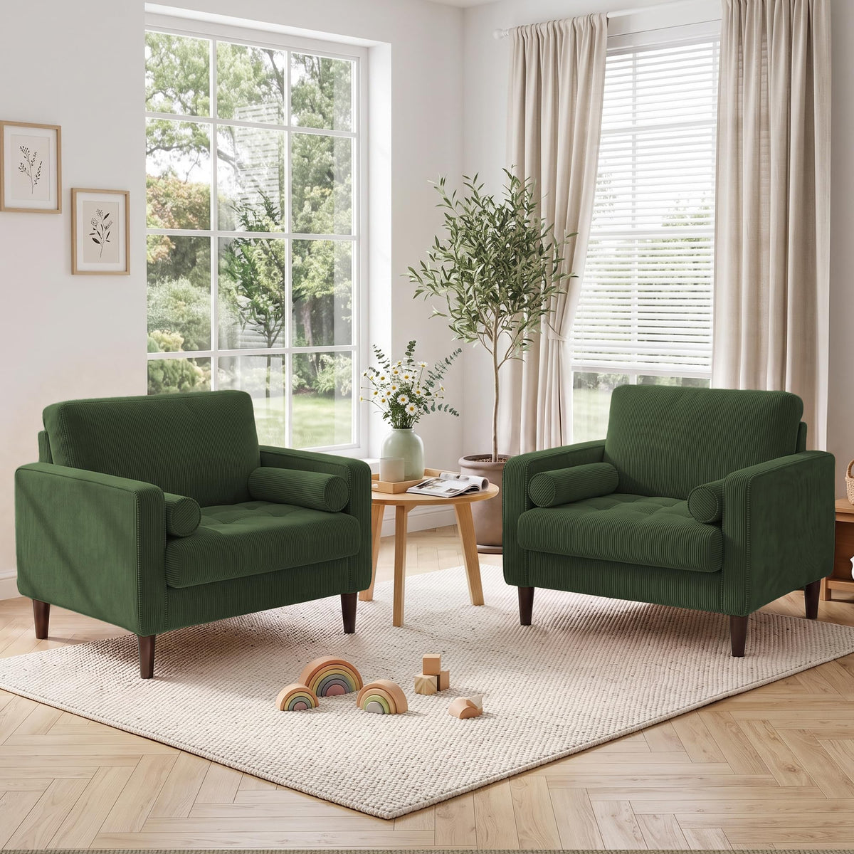 Green Accent Chairs Set of 2 G20034