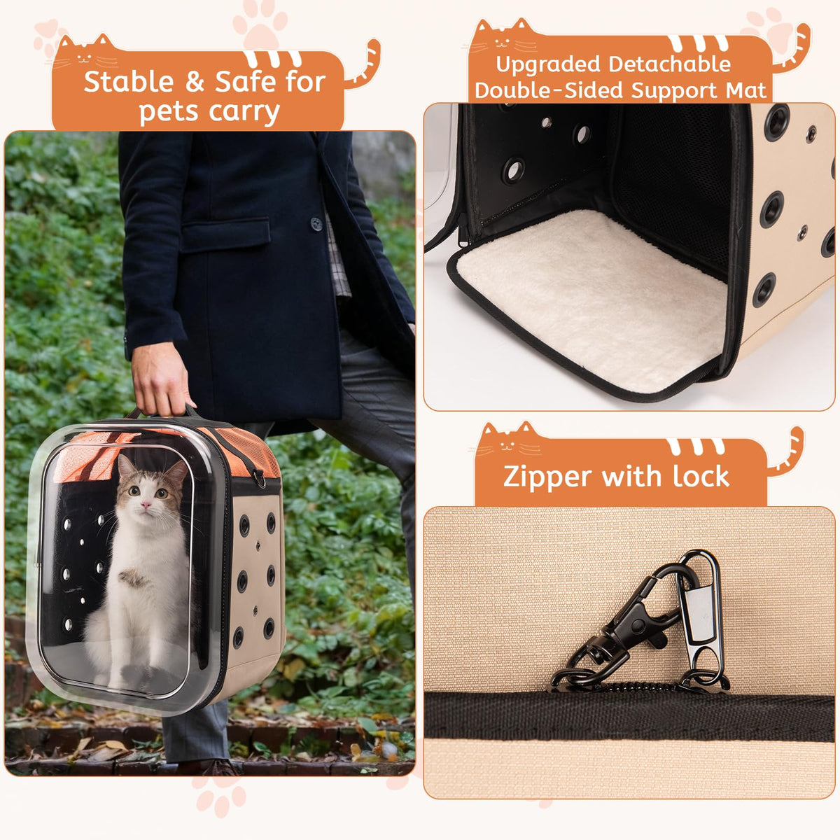 Large Breathable Cat Backpack Carrier O663