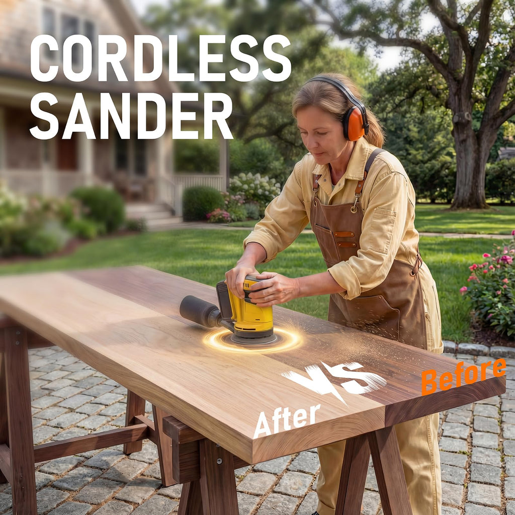 5" Cordless Random Orbital Sander with Storage Bag C8101