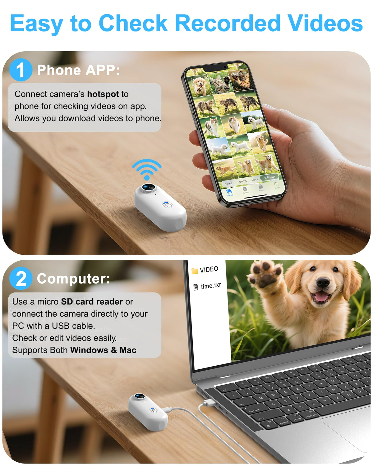 Cat Camera Collar with Phone App U354