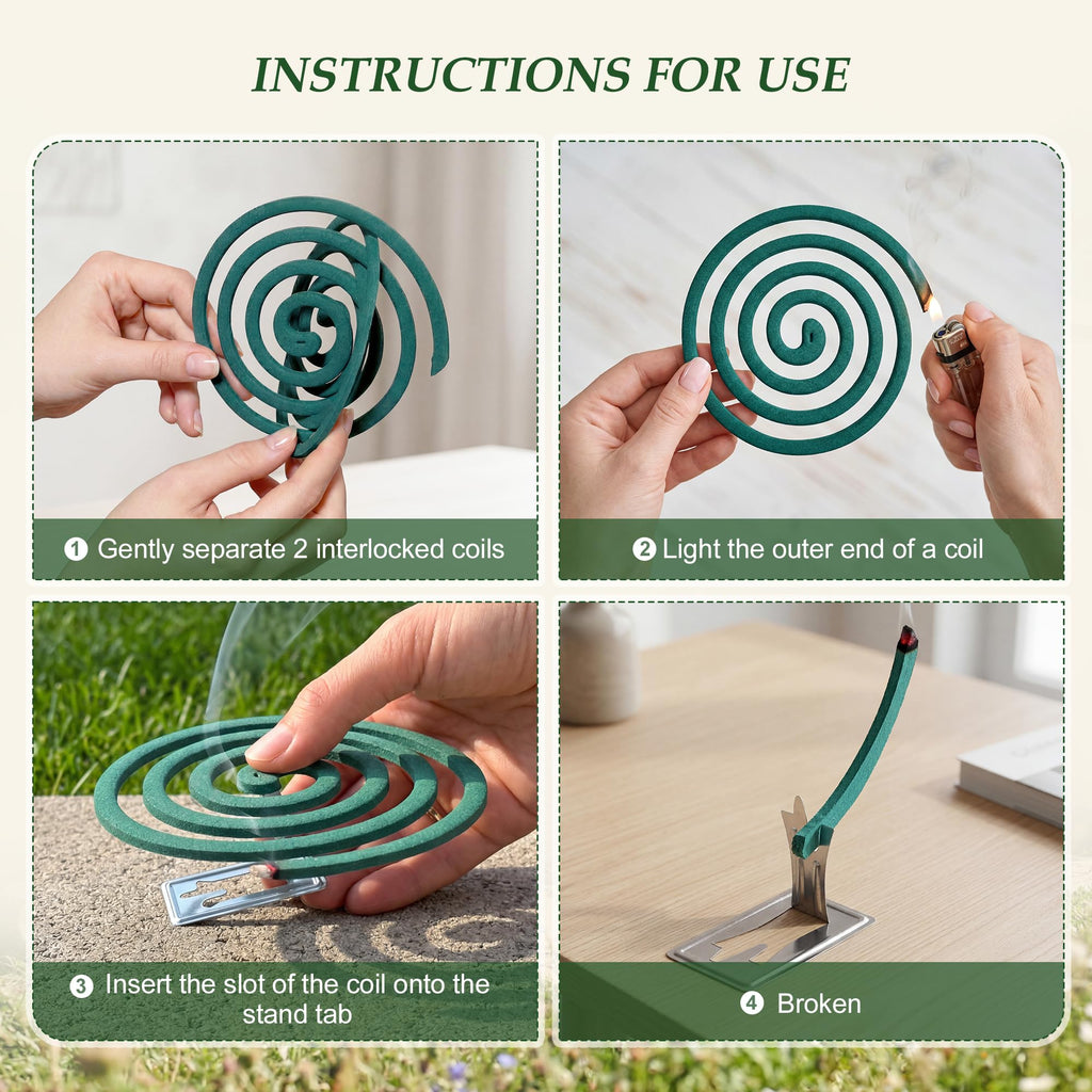 Mosquito Repellent Incense Coils with Citronella Oil, 20 Count E532