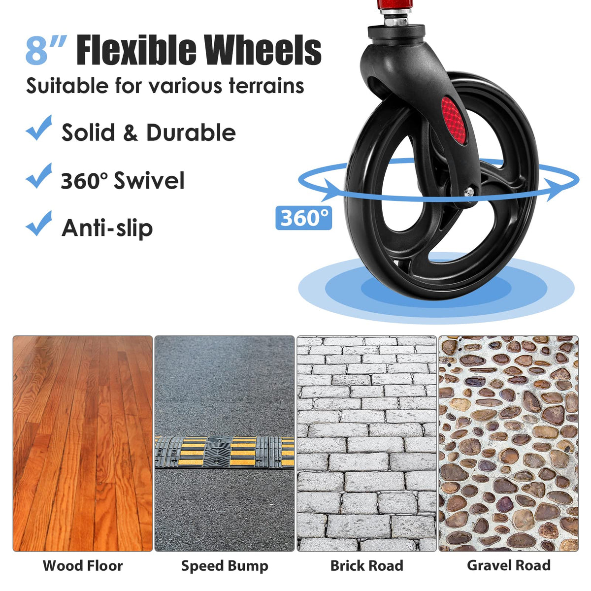 2-in-1 Aluminum Rollator Walker with Seat A72408