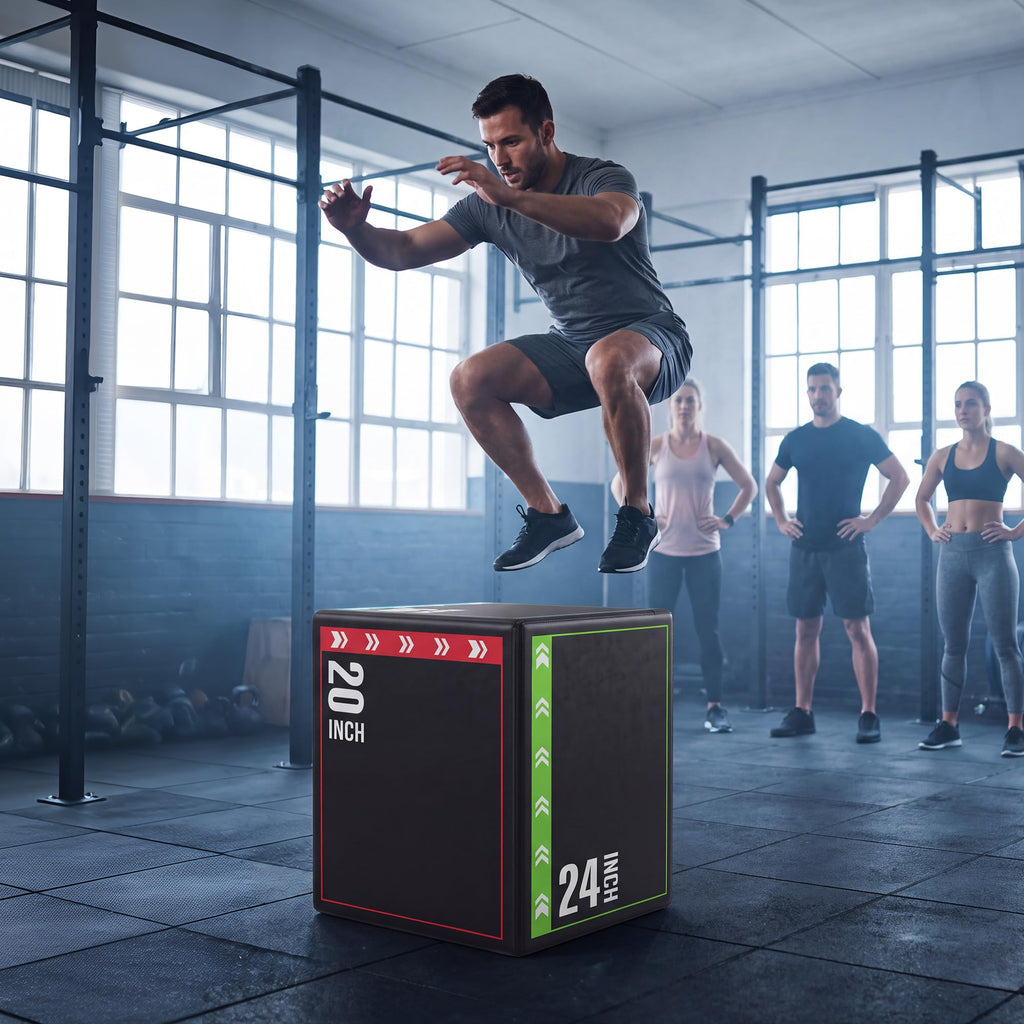 3 in 1 Plyometric Jump Box with Non-Slip Surface K765361