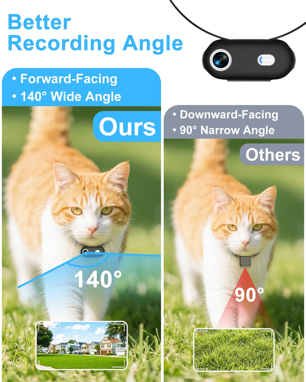 Cat Camera Collar with Phone App U354